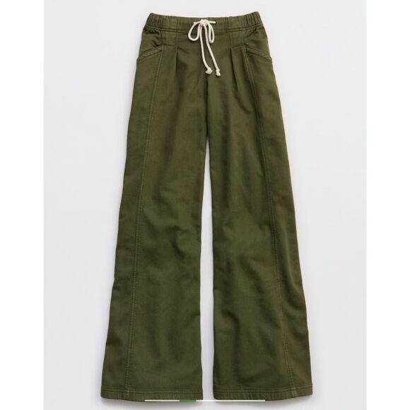 aerie Pants - NEW AERIE AE American Eagle Daydream L Jeans Denim Stretch Trouser pants Olive